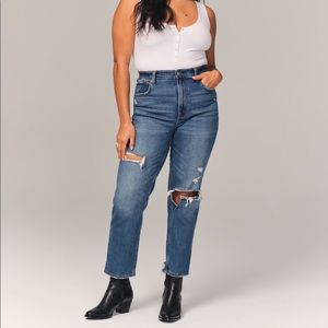 Abercrombie Ultra High Rise Ankle Straight Jean - Curve Love